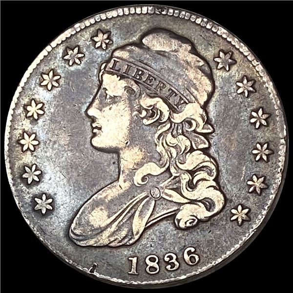1836 Capped Bust Silver Half Dollar LIGHTLY CIRCULATED