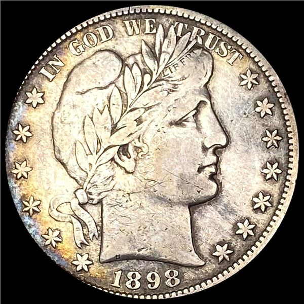 CLOSELY UNCIRCULATED 1898-S Silver Barber Half Dollar