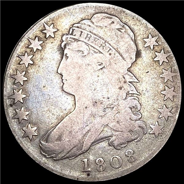NICELY CIRCULATED 1808 Capped Bust Half Dollar