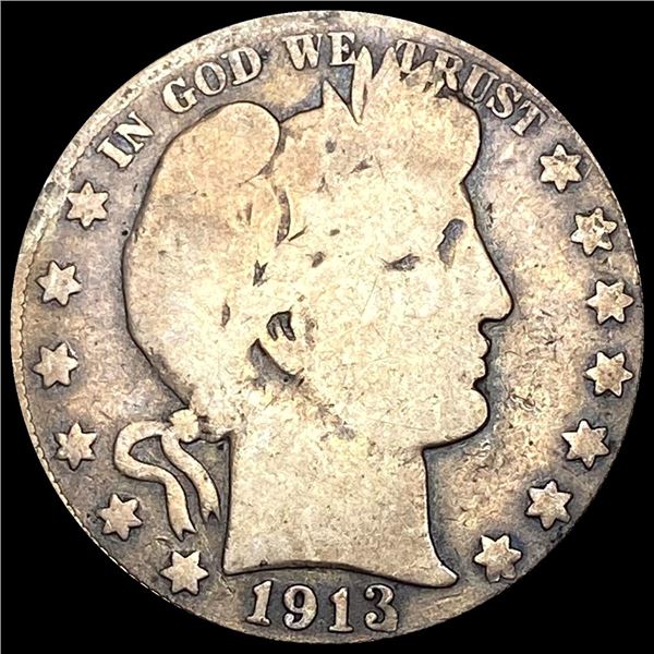NICELY CIRCULATED 1913 Barber Half Dollar