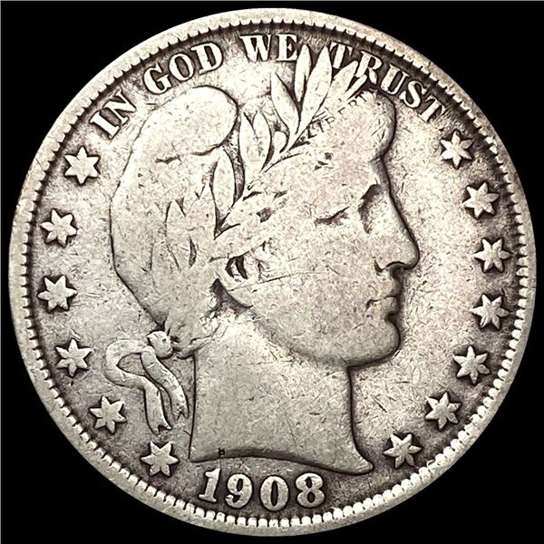 NICELY CIRCULATED 1908-O Silver Barber Half Dollar
