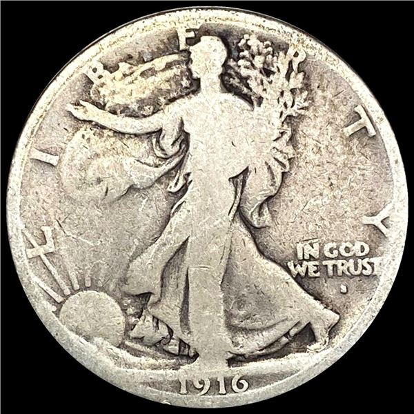 NICELY CIRCULATED 1916-S Silver Walking Liberty Half Dollar