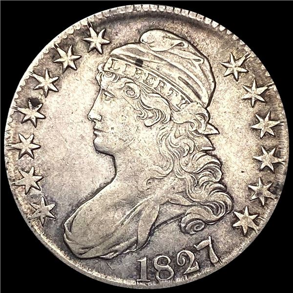 NEARLY UNCIRCULATED 1827 Capped Bust Half Dollar
