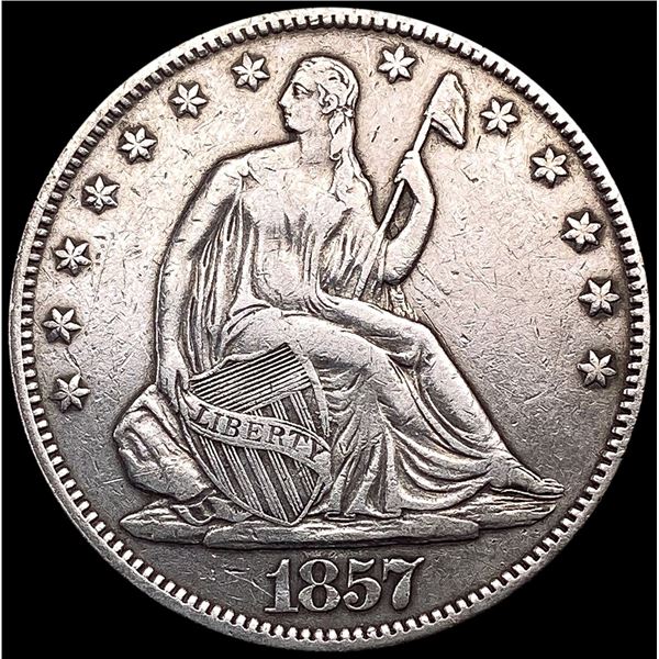 1857 Seated Liberty Half Dollar NEARLY UNCIRCULATE