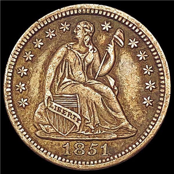 1851 Seated Liberty Half Dime NEARLY UNCIRCULATED