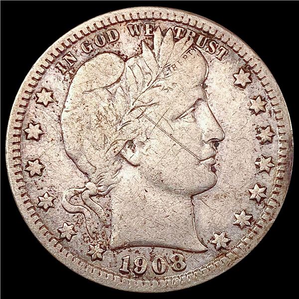 1908-S Barber Quarter LIGHTLY CIRCULATED