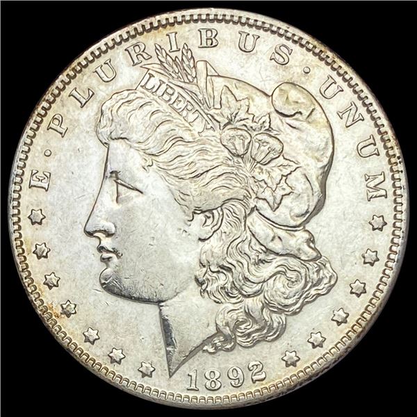 1892 Morgan Silver Dollar NEARLY UNCIRCULATED