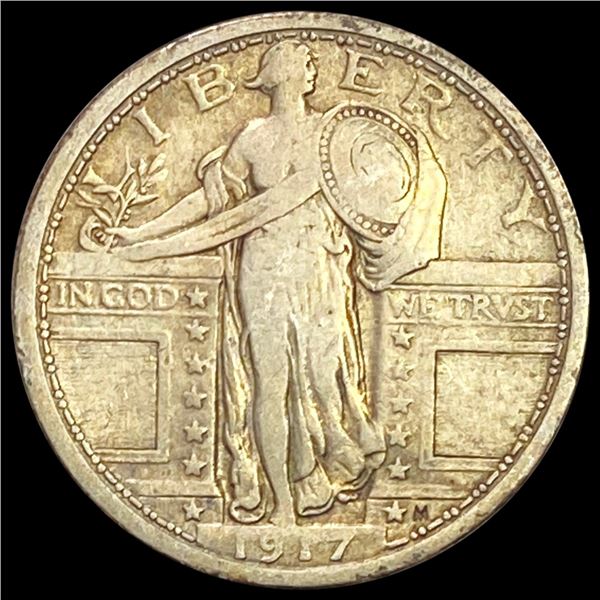 1917 T1 Standing Liberty Quarter LIGHTLY CIRCULATE