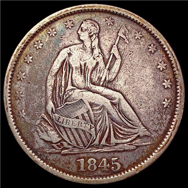 1845-O Seated Liberty Half Dollar LIGHTLY CIRCULAT