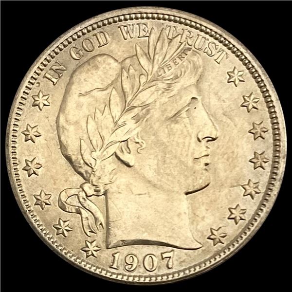1907-D Barber Half Dollar CHOICE BU CHOICE BU