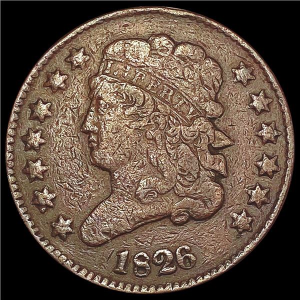 1826 Classic Head Half Cent LIGHTLY CIRCULATED