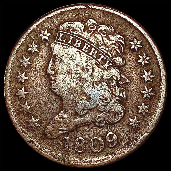 1809 Classic Head Half Cent NICELY CIRCULATED