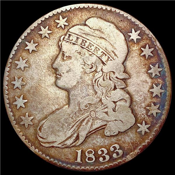 1833 Capped Bust Half Dollar NICELY CIRCULATED