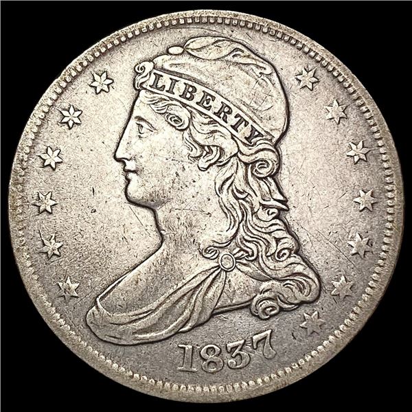 1837 Capped Bust Half Dollar LIGHTLY CIRCULATED