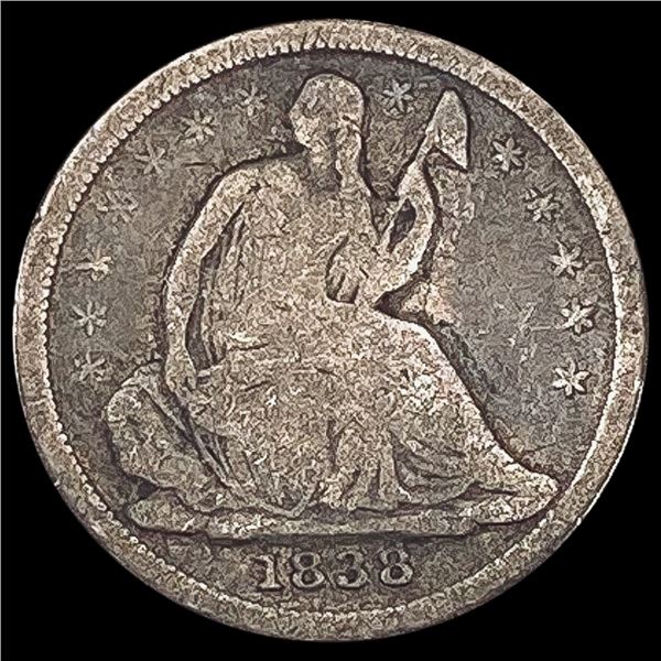 1838 Seated Liberty Half Dime NICELY CIRCULATED N