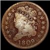 Image 1 : 1809 Classic Head Half Cent NICELY CIRCULATED