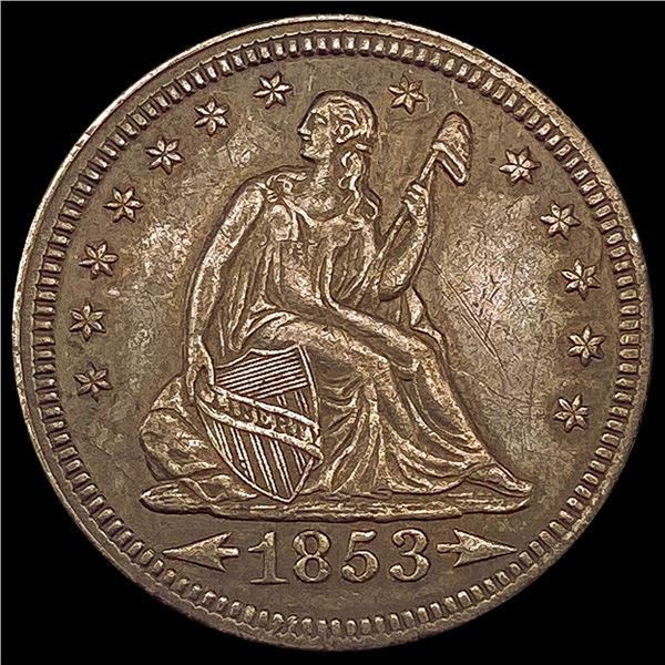 1853 Arrows Seated Liberty Quarter UNCIRCULATED U