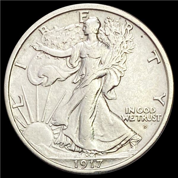 1917 Walking Liberty Half Dollar CHOICE AU