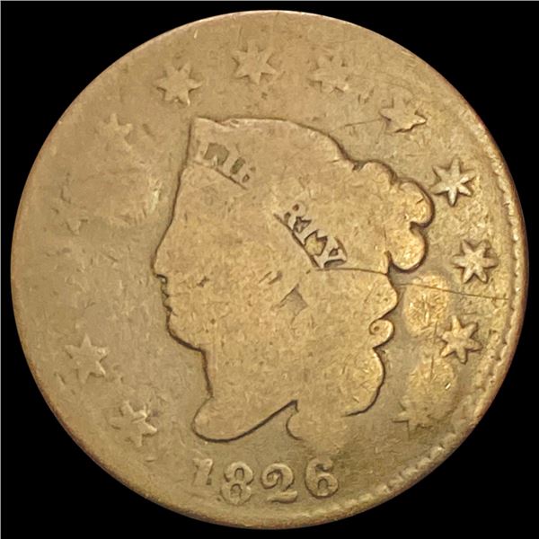 1826 Coronet Head Large Cent NICELY CIRCULATED