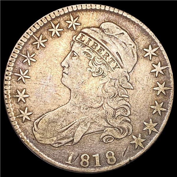1818 Capped Bust Half Dollar LIGHTLY CIRCULATED