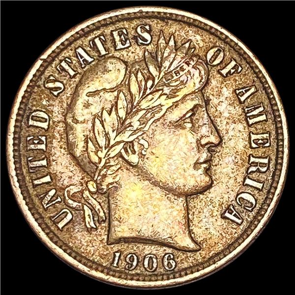 1906 Barber Dime CLOSELY UNCIRCULATED