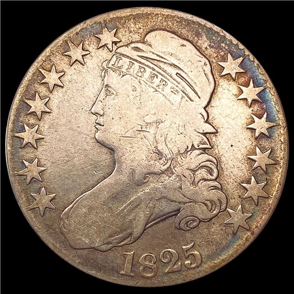 1825 Capped Bust Half Dollar NICELY CIRCULATED