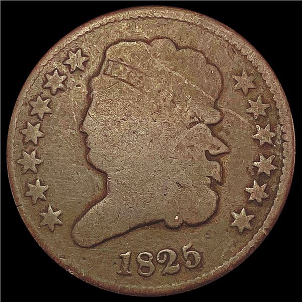 1825 Classic Head Half Cent NICELY CIRCULATED