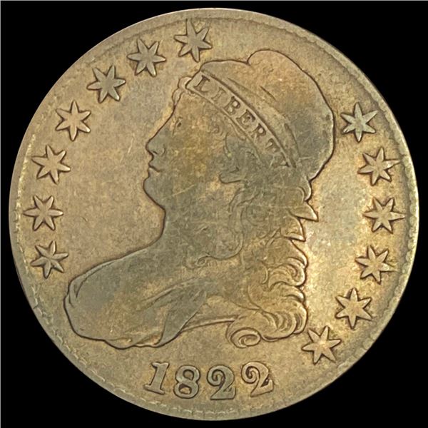 1822 Capped Bust Half Dollar LIGHTLY CIRCULATED