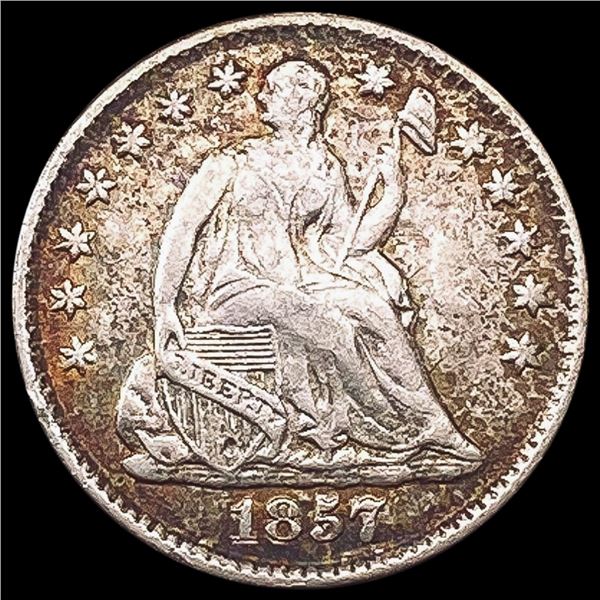 1857 Seated Liberty Half Dime LIGHTLY CIRCULATED