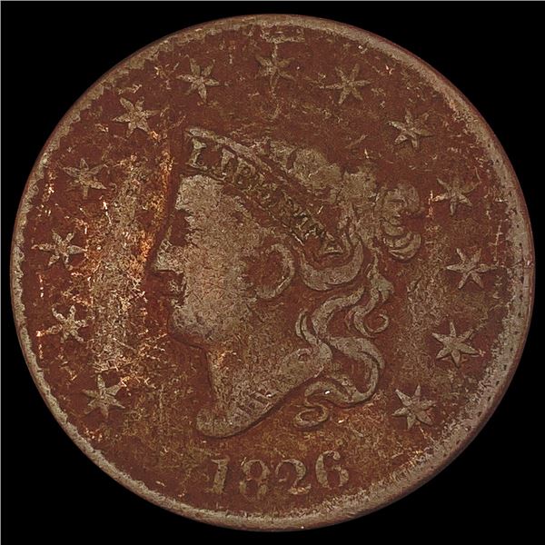 1826 Coronet Head Large Cent NICELY CIRCULATED