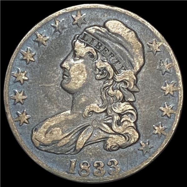 1833 Capped Bust Half Dollar LIGHTLY CIRCULATED L