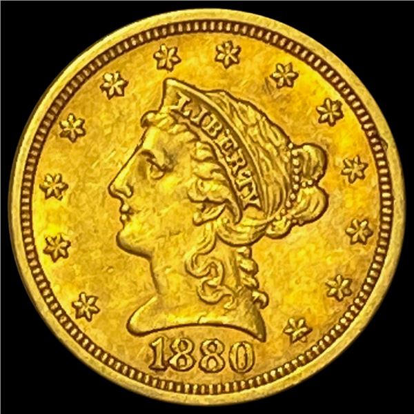 1880 $2.50 Liberty Head Quarter Eagle CHOICE BU C