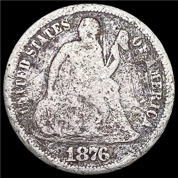 1876 Seated Liberty Dime NICELY CIRCULATED NICELY