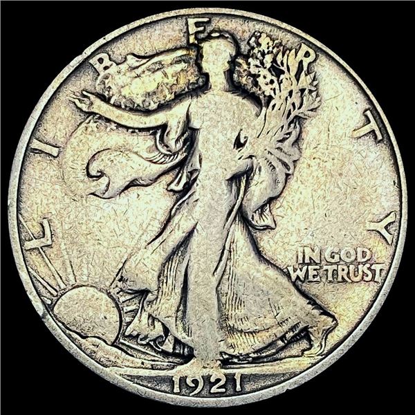 LIGHTLY CIRCULATED 1921-D Silver Walking Liberty Half Dollar
