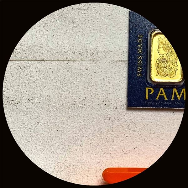 UNCIRCULATED PAMP Suisse 1g Gold Bar 999.9 Fine Gold.