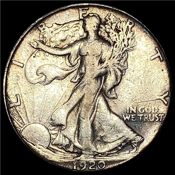 LIGHTLY CIRCULATED 1920-S Silver Walking Liberty Half Dollar