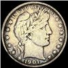 Image 1 : LIGHTLY CIRCULATED 1901-O Silver Barber Half Dollar