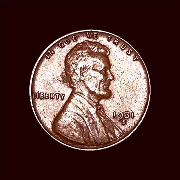 NEARLY UNCIRCULATED 1931-S Lincoln Wheat Cent