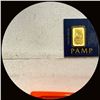 Image 1 : UNCIRCULATED PAMP Suisse 1g Gold Bar .9999 Fine in Assay Card