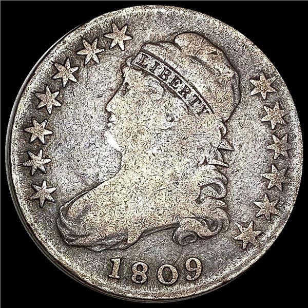 NICELY CIRCULATED 1809 Capped Bust Half Dollar