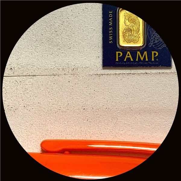 UNCIRCULATED These images show a 1g PAMP Suisse Gold Bar 999.9 Fine Gold.