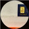 Image 1 : UNCIRCULATED PAMP Suisse 1g Gold Bar .9999 Fine in Assay Card
