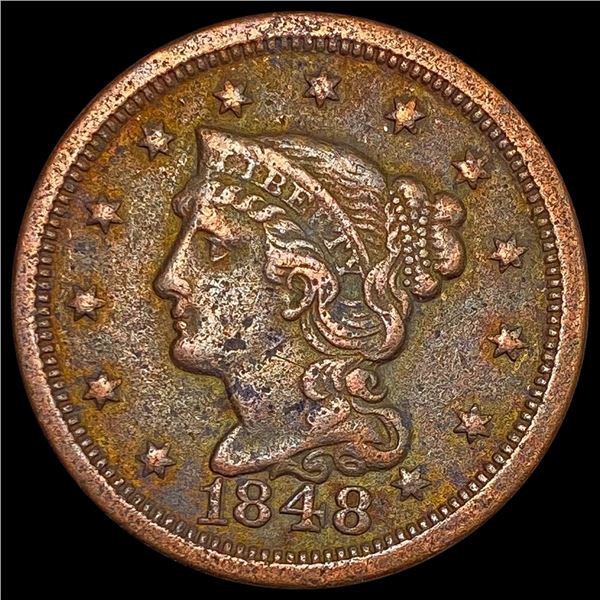 1848 Braided Hair Large Cent CLOSELY UNCIRCULATED