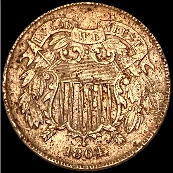 1864 Two-Cent Piece LIGHTLY CIRCULATED LIGHTLY CI
