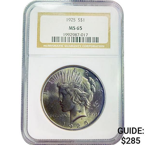 1925 Peace Dollar NGC MS65