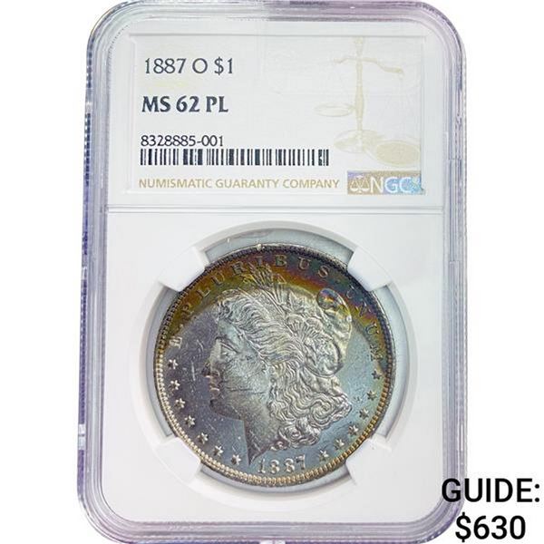 1887-O Morgan Dollar NGC MS62 PL