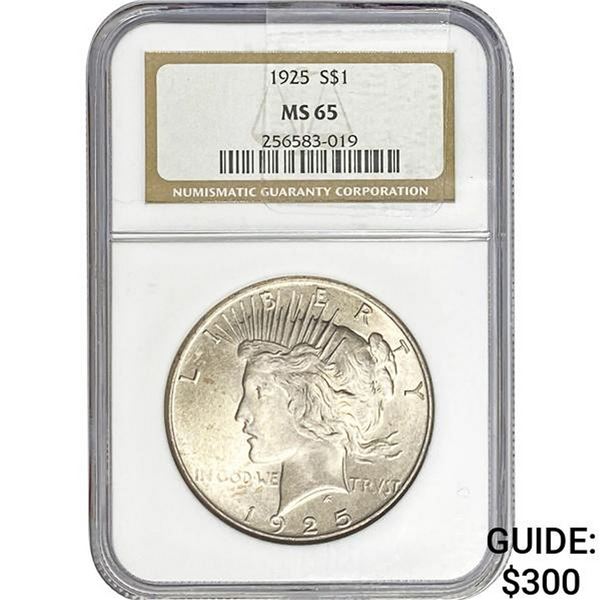 1925 Peace Dollar NGC MS65