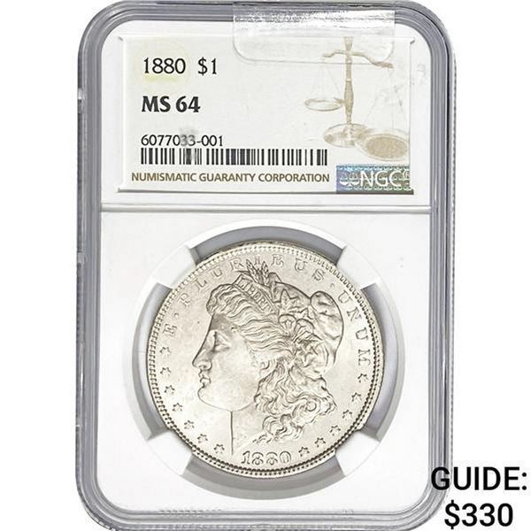 1880 Morgan Silver Dollar NGC MS64