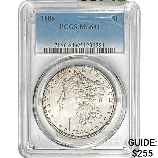 1886 Morgan Silver Dollar PCGS MS64+