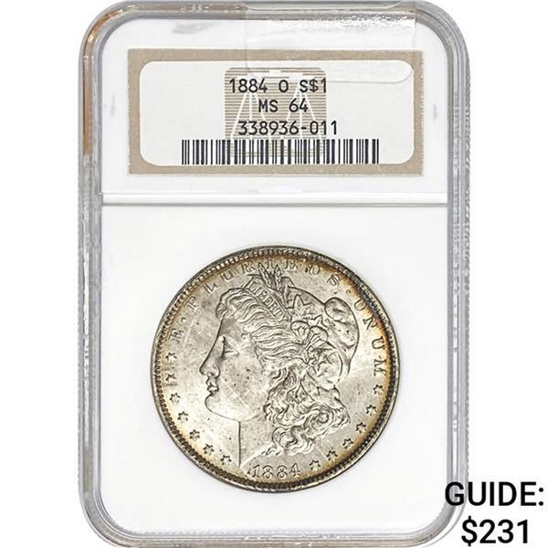 1884-O Morgan Silver Dollar GSA MS64